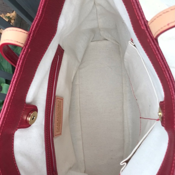 NWOT Handmade Red Leather Tote - Never Used - Picture 8 of 10